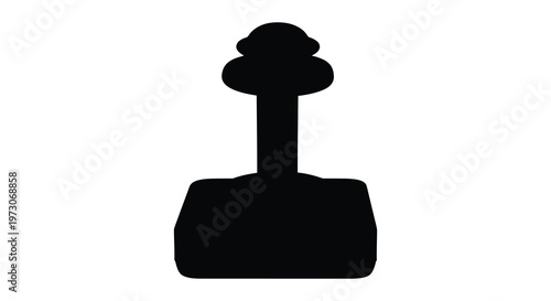 Black silhouette of a traditional korean hat known as a gat silhouette
