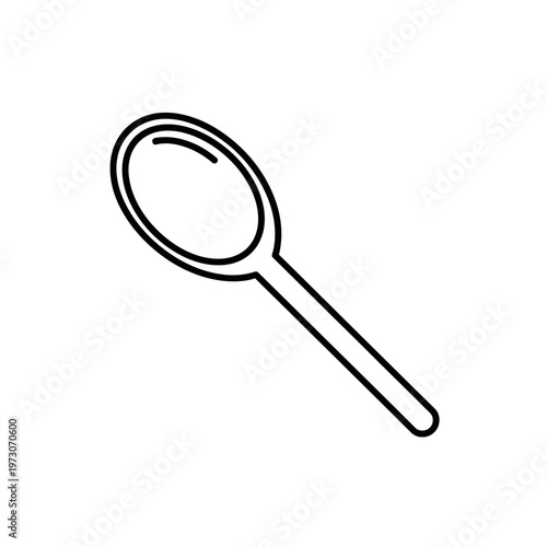 Wooden Spoon Line Icon – Traditional Cooking Symbol Sri Lanka
