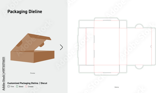 Tuck Top Mailer Box with Locking Tabs Packaging Dieline