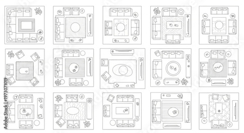 Architectural Floor Plans - Detailed Layouts and Spatial Arrangements.