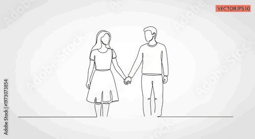 Minimalist line art of a couple holding hands (1)