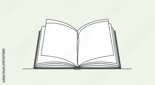 Open book with blank pages, symbolizing knowledge, imagination, and new beginnings