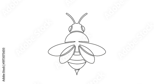 Stylized line art of a bee