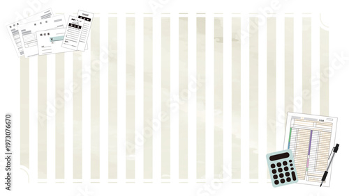 確定申告のイメージ背景イラスト