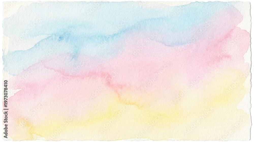 Obraz premium A soft watercolor painting with pastel colors blending gently together