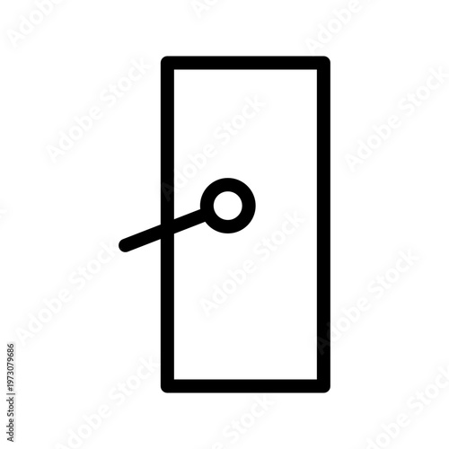 Clean door open icon modern entry access, exit direction and doorway navigation concept visual