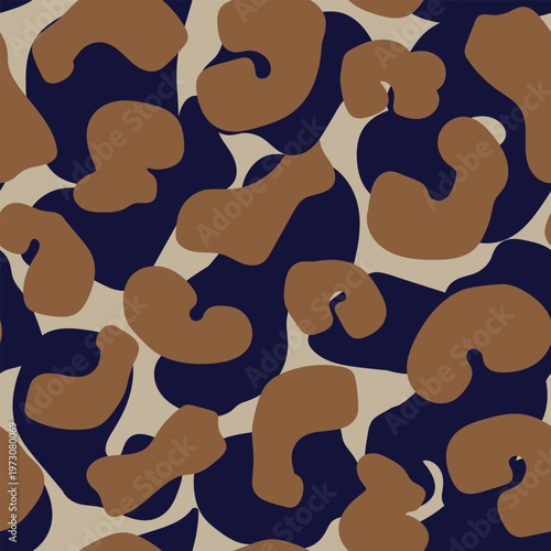 Brown Leopard Animal Pattern Design For Fashion Textile Homeware