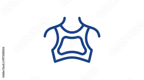 Minimalist Bulletproof Vest Icon Safety and Protection Concept