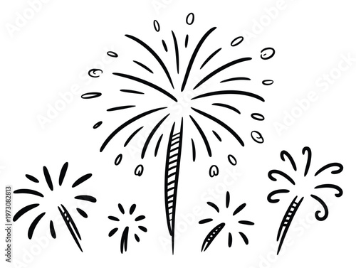 Fireworks Vector Illustration with Explosive Designs