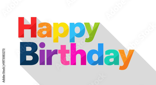 Colorful Happy Birthday Greeting Card.