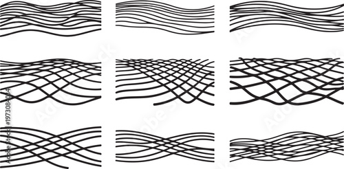 Konstfotografi Visual representation of different wave interference patterns Vector
