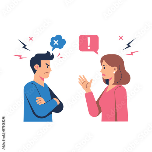Couple Arguing, Conflict and Disagreement, Communication Problems, Stressful Relationship