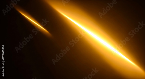 A bright yellow light streaks across a dark background