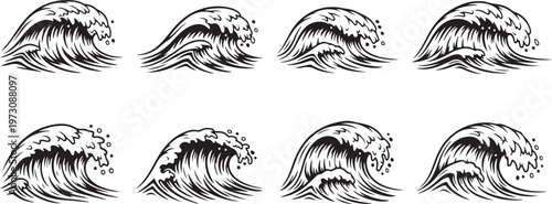 A collection of intricate and detailed lion mane sketches Vector