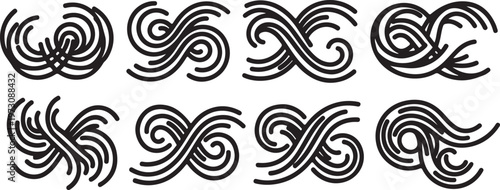 Elegant monogram logo with intertwined initials in a decorative script Vector