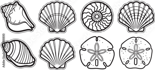 Intricate line art series showcasing detailed floral and geometric patterns Vector