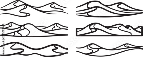 Patterns of overlapping wavy lines creating a dynamic visual texture Vector