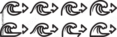 Abstract pattern of overlapping curved lines in a symmetrical arrangement Vector