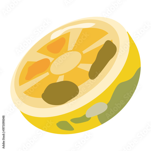 Rotten Lemon Illustration
