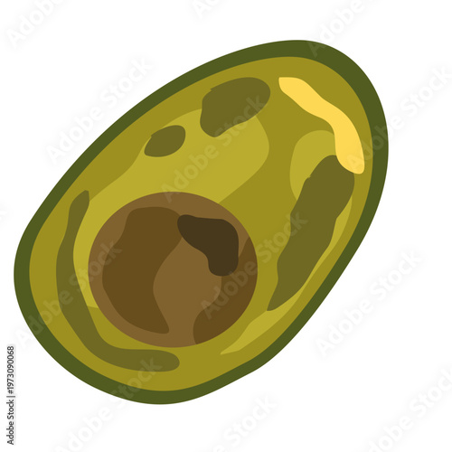 Rotten Avocado Illustration