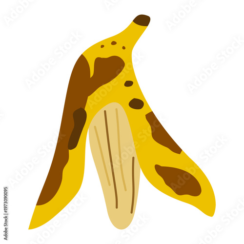 Rotten Banana Peel Illustration