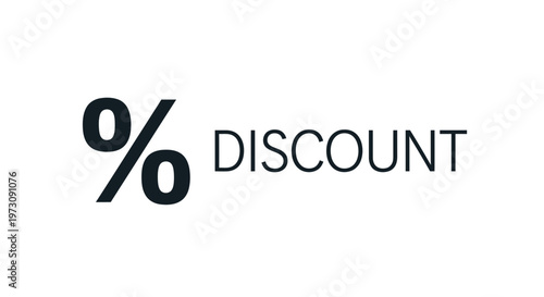 Discount Percentage Icon - Special Offer and Savings Symbol