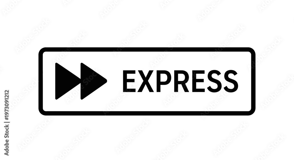 Obraz premium Fast Forward Express Button Icon