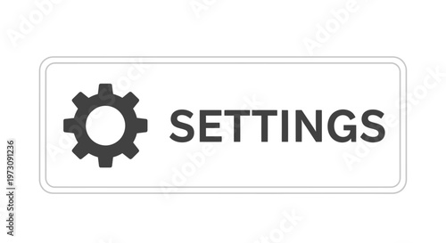 Modern graphic button depicting essential system settings and user configuration options