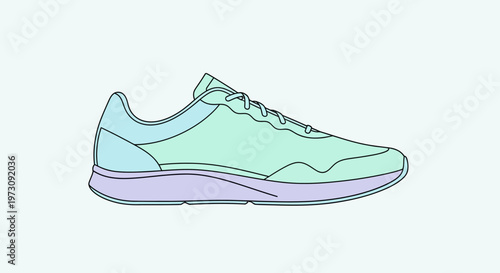 Sneaker Footwear Sports Shoe Design.