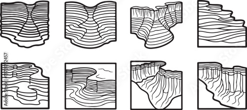 Step-by-step diagrams of origami crane folding process Vector