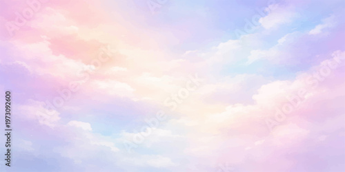 pink sky with soft clouds and sunlight creating a beautiful dreamy cloudscape