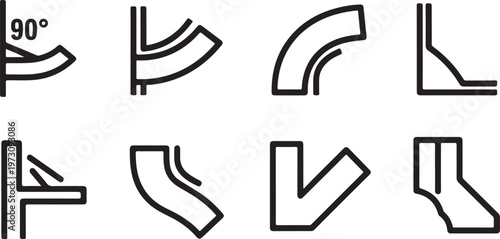 Examples of different types of angle notations in geometry Vector