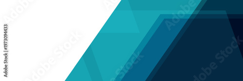 Obraz na płótnie Modern Abstract Geometric Background with Teal and Blue Shapes