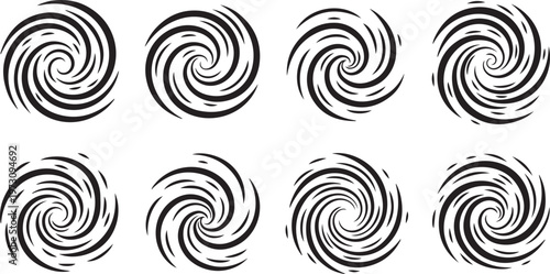 Intricate swirl designs showcasing fluid motion and pattern Vector