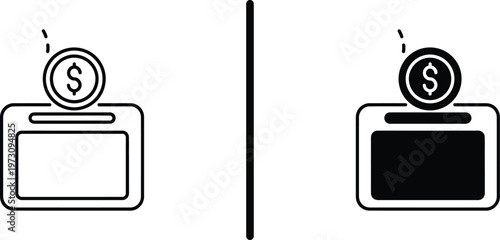 A simple illustration of money being added to two different wallets