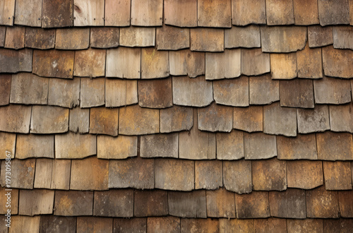 Wallpaper Mural Processed collage of rustic barn roof shingles surface texture. Background for banner, backdrop. Torontodigital.ca