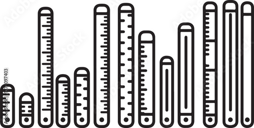 Various shapes of black metal brackets and connectors on a white background Vector