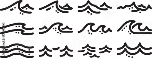 Various species of flying birds silhouette against the sky Vector