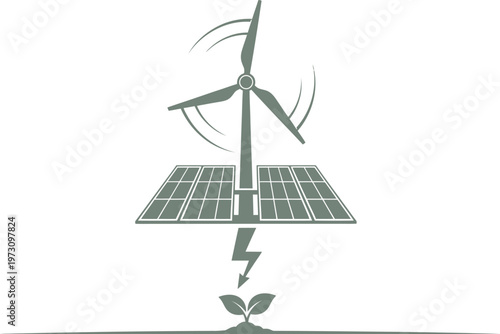 Clean energy generation for plant growth concept