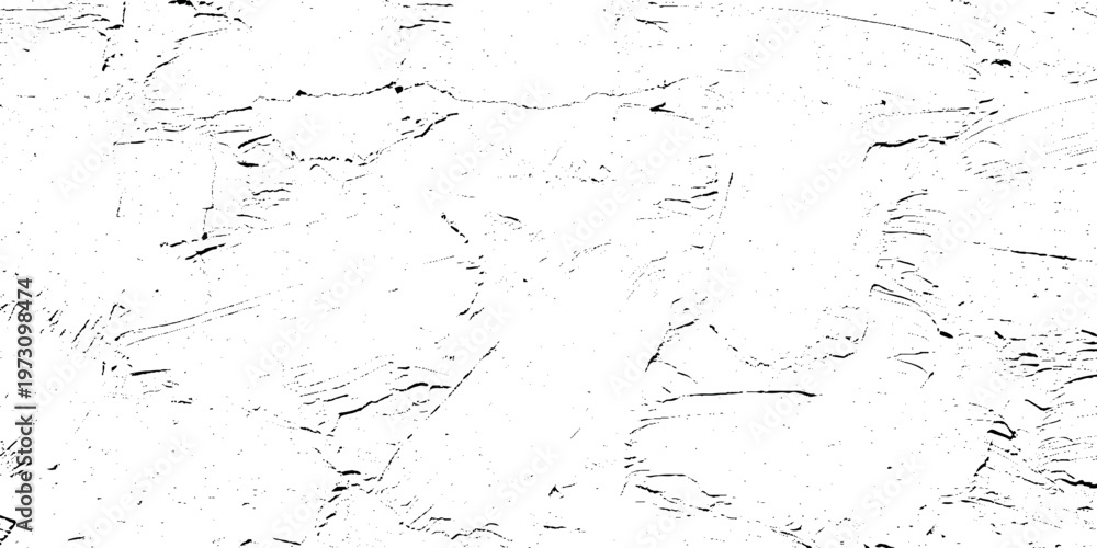 Fototapeta premium Black and white vector texture with grungy rough surface and cracks for backgrounds