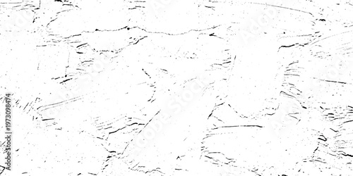 Black and white vector texture with grungy rough surface and cracks for backgrounds