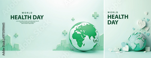 Elegant World health day backgorund, Realistic World health day for social media template