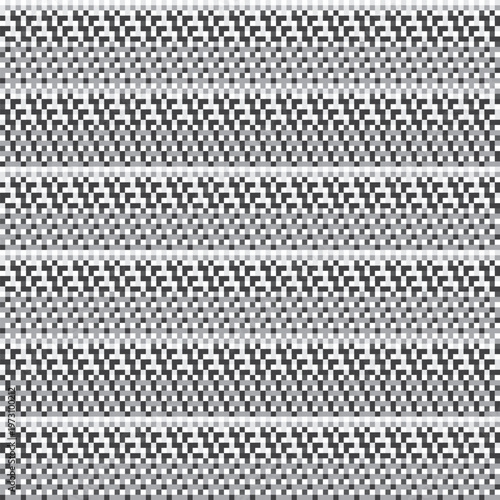 Monochrome Geometric Pixel Pattern Design Textile Print Minimalist Style For Home Decor Fashion Textiles