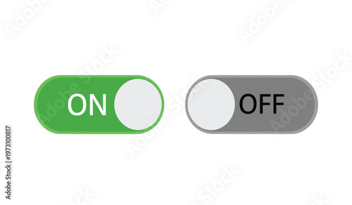 A digital illustration showcases a toggle switch positioned between the on and off states visually representing binary options high quality professional detailed modern elegant