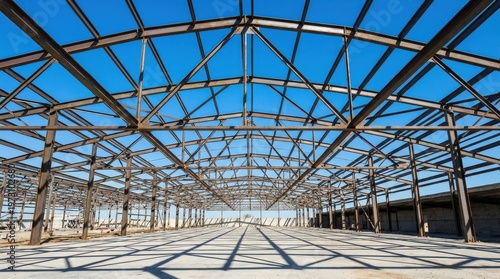 Large empty industrial building interior.