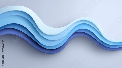Abstract design of flowing waves in shades of blue creating a serene and modern backdrop perfect for creative projects and visual storytelling