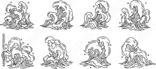 A collection of intricate and detailed sketches of a unicorn's head Vector