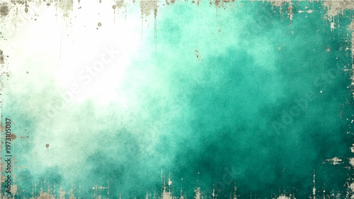 Vector Abstract turquoise backdrop with textured brushstrokes creating expressive, weathered aesthetic and evokes depth and atmosphere, unique canvas shows artistic texture