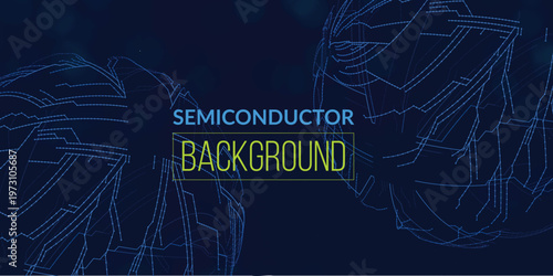 Data flow system semiconductor background concept