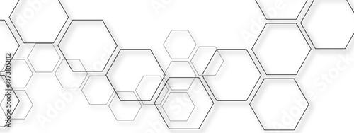 Vector Abstract geometric hexagon pattern evokes modern design.